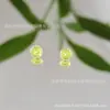 Aretes de Macarrón Cortado con Engranaje y Circonita para el Trabajo y Citas, Versátiles para Chicas Dulces, Artesanía Fina de Wuzhou, Color Fuego Completo