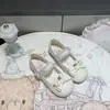 Lindos Zapatos Originales Lolita de Encaje con Lazo de Cuero Zapatos de Ballet Redondos de Punta Tacón Bajo Zapatos de Cuero Lolita Princesa Jk