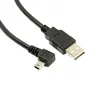 U2-057 codo de 90 grados izquierdo y derecho cable de datos para disco duro USB 2.0 macho a Mini USB macho cable de computadora