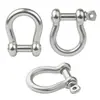 Grillete en D de Acero Inoxidable 304 Grillete en Forma de Arco Hebilla de Elevación Marina Anillo de Conexión para Cable de Acero M4-M38
