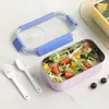Caja de Almuerzo de Acero Inoxidable Aislado 304 de Aspecto Elevado, Caja de Almuerzo para Microondas, Horno, Estudiante, Trabajador de Oficina, Caja de Almuerzo Sellada, Venta al por Mayor