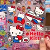 Adesivos Retro Clássicos Fofos Hello Kitty Embossados Decoração de Desenho Animado DIY Telefone Tablet Fones de Ouvido Copo D'água CCD