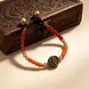 Nuevo brazalete tejido con cuentas vintage de Nepal estilo chino, brazalete de nicho estilo étnico artístico, versátil para exportación transfronteriza