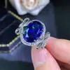 Anillo Abierto con Anillo de Punto Corindón Rojo Espinela Azul Esmeralda Circonio Amarillo Moda para Viajar al Trabajo Mujeres Venta al por Mayor Fábrica Huayoumei