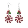 Brincos de Pingente de Natal Explosões Transfronteiriças Conjunto Brincos de Sino de Natal Argola de Lâmpada Brincos de Árvore de Natal Brincos Femininos
