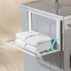 Estante Plegable Magnético Estante Lateral para Lavadora Estante para Ropa Estante Lateral para Refrigerador sin Taladro Estante de Almacenamiento con Colgador