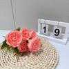 Nuevo Ramo de Cinco Cabezas Peonía Adornos para el Hogar Hotel Flores de Seda Apoyos de Fotografía de Otoño Flores para Sostener Outlet de Fábrica