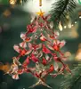 Nuevo Producto Transfronterizo Colgante Creativo de Árbol de Navidad para Coche Decoración Acrílica Navideña Decoración para el Hogar de Vacaciones