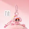 Llavero Colgante de Gatito Negro Flocado Lindo, Figura de Gato de Moda, Llavero para Mochila, Regalo de Máquina de Peluches