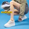 Zapatillas Blancas de Malla Transpirables para Mujer Verano 2026 Nuevo Estilo Plataforma Suela Gruesa Aumentadoras de Altura Versátiles Piel Genuina Populares Zapatos Casuales