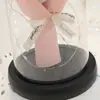 Capa de Vidro Personalizada Flor Eterna Rosa Presente de Feriado Buquê de Sabão Ornamento Luz Noturna Flor Artesanal Flor Preservada