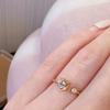 Anillo francés suave, pequeño, fresco, dulce, muy fino, para uso diario, combinable, con apertura ajustable para mujer.