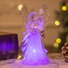 Cross-border acrílico imitação de cristal anjo noite luz brilho anjo natal acrílico anjo brilho decoração ornamentos