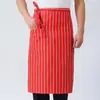 Delantal de Chef Transfronterizo con Correa para el Cuello de Media Longitud para Personal de Hotel, Cafetería y Restaurante Occidental, Logo Personalizable
