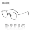 Gafas de Marco Cuadrado Plateado de Alto IQ Montura de Titanio Puro Rostro Plano Mujer Rostro Cuadrado Redondo 18073 Montura de Gafas de Montura de Titanio Ultraligera