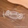 Caixa de embalagem em formato de doce, doce de bolo de morango, macaron, caixa de presente plástica transparente de formato único, caixa para doces e sobremesas