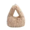Bolso de Mano Peludo de Otoño e Invierno Transfronterizo para Mujer, Bolso de Mano Peludo de Moda de Gran Capacidad, Bolso Bandolera Tipo Dumpling, Bolso de Mano