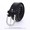 Cinturón Punk Retro Personalizado con Cuentas Transfronterizo para Mujer, Cinturón de Cuero Tachonado de Verano, Versátil Cinturón Decorativo para Jeans