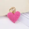 Bolsa Colgante para Llaves de Lana Tejida a Mano, Lindo Colgante de Corazón de Amor Tridimensional para Pareja, Disponible para Venta al por Mayor