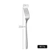 Conjunto de Talheres Ocidentais Série Lua de Aço Inoxidável 316 Faca, Garfo e Colher para Bife 666 Espessado Jogo de Jantar para Hotel