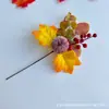 Estacas de Folha de Bordo e Abóbora, Decorações para Festival da Colheita de Outono, Galhos de Flores para Decoração de Casa de Halloween, Enfeites para Buquê de Ação de Graças