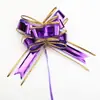Novo Modelo Transfronteiriço 50# Grande Laço de Organza com Borda Dourada Decoração de Flores Amarrada à Mão para Carros de Casamento, Embalagem de Presente de Natal e Arranjos Florais.