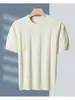 Tricô Masculino de Alta Qualidade com Meia Manga, Estilo Outono e Inverno, Marca Tendência, Toque de Luxo, Tamanho Grande, Suéter Base para Exportação, Suéter de Camada Interna