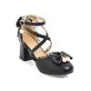 Sapatos de Princesa Doces Rosa para Meninas Pequenas Bico Redondo Japoneses Menina Suave lolita Sandálias de Salto Alto Feminino Lori lolita Sapatos