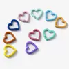 Clips de Resorte Coloridos, Anillas Abiertas Redondas, Anillas de Resorte en Forma de Corazón, Accesorios para Llaveros DIY, Conectores de Aleación