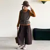 Conjunto de otoño para niña 2026 nuevo estilo: chaleco moderno, top de capa base y pantalones de pierna ancha, un conjunto de tres piezas para niñas mayores, ropa de otoño para niños