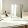 Shunconfidence Espelho de Plástico Colorido Doce Espelho de Maquiagem Duas Cores Espelho de Mesa em Formato de Coração Espelho Dupla Face Espelho de Maquiagem de Mesa