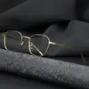 Fabricante Fornece Nova Armação de Óculos Redonda Danyang para Homens, Retro Tendência Ultra-Leve Titânio Puro, Pode Ser Equipado com Armação de Óculos para Miopia