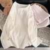 [Fábrica-192][18005 # Novo conjunto de pijama feminino em tecido de algodão com estampa de nuvens, adequado para primavera, outono e inverno, com decote redondo e bojo embutido