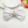 Novo Estilo Coreano Tecido Estampado Diamante Pérola Laço Dupla Camada Acessórios para Penteado Grampo de Cabelo DIY Acessórios para Mala Roupas