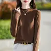 Suéter de Punto Falso de Dos Piezas con Lana Tencel para Mujer, Top Delgado de Diseño para Primavera y Verano, Camisa Básica Versátil Estilo Perezoso
