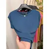 Camiseta Negra de Manga Corta de Modal, Tendencia Japonesa de Moda para Mujer, Verano Holgada Simple Sin Marca Ins Versátil Nuevo Estilo