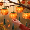 2026 Nuevo Modelo Festival de Medio Otoño Linterna de Caqui Colgante Linterna Brillante de Mano para Niños Adorno Decorativo de Atmósfera de Planta Verde