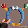 Diadema de peluche dulce de dibujos animados lindos, pinza para el pelo de animal exquisita de alta gama, accesorio para el pelo de diadema de estilo suave con corona alta para mujer