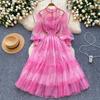Vestido estilo fada feminino outono nova chegada estilo francês estilo ombro de fora pescoço pendurado manga lanterna cintura emagrecimento vestido de malha