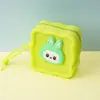 Monedero de silicona con forma de cueva cuadrada para niños, bolso cruzado para caminar, divertido y bonito bolso de silicona para cambio.