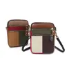 Bolso Cuadrado Pequeño de Piel de Vaca Transfronterizo, Nuevo Bolso de Hombro Pequeño Versátil con Empalme, Bolso de Hombro Cruzado para Teléfono Móvil y Monedas de Color Aleatorio