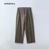 Pantalones de Lana Gruesos Versátiles de Costura Central Rectos Holgados de Invierno para Hombre Apo Ropa de Hombre Negocios Casual Transfronteriza