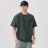 Ropa de Hombre Xintang Camiseta de Algodón con Tecnología Fresca de Manga Corta Marca Trendy para Hombre Verano Bordado de Letras Corte Holgado Camiseta Fresca
