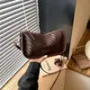 Bolso de mano de alta costura transfronterizo con patrón tejido, nuevo y versátil bolso cruzado y de hombro casual para mujer 2025