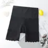 Shorts de Seguridad de Cintura Alta para Control de Abdomen para Mujer, Ropa Interior de Verano Anti-Exposición que No se Enrolla, Shorts de Capa Base de Seguro de Dos en Uno que Ceñen la Cintura