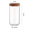 Frasco Sellado de Vidrio de Borosilicato Alto con Madera de Acacia para Almacenamiento de Cocina y Refrigerador, para Snacks, Granos, Botella de Vidrio Sellada