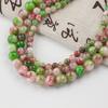 Jade natural verde azulado 4-12 mm cuentas redondas con halo alta calidad DIY pulsera hecha a mano collar material accesorios