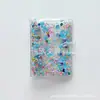 Caderno Planejador A7 de Folhas Soltas Colorido Transfronteiriço Menina com Areia Líquida e Concha, com Cartão com Glitter e Capa de Caderno com Lantejoulas