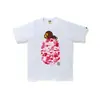 Camiseta Manga Curta da Marca Japonesa Tendência Bape com Estampa Camuflada de Macaco Dormindo e Cabeça de Macaco, Camiseta de Verão para Casais, Camiseta Curta Casual Esportiva de Meia Manga