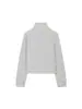 Sudadera chaqueta de mujer estilo europeo y americano de moda de la marca Z, transfronteriza, cuello alto, Napoleón gris claro, ZA